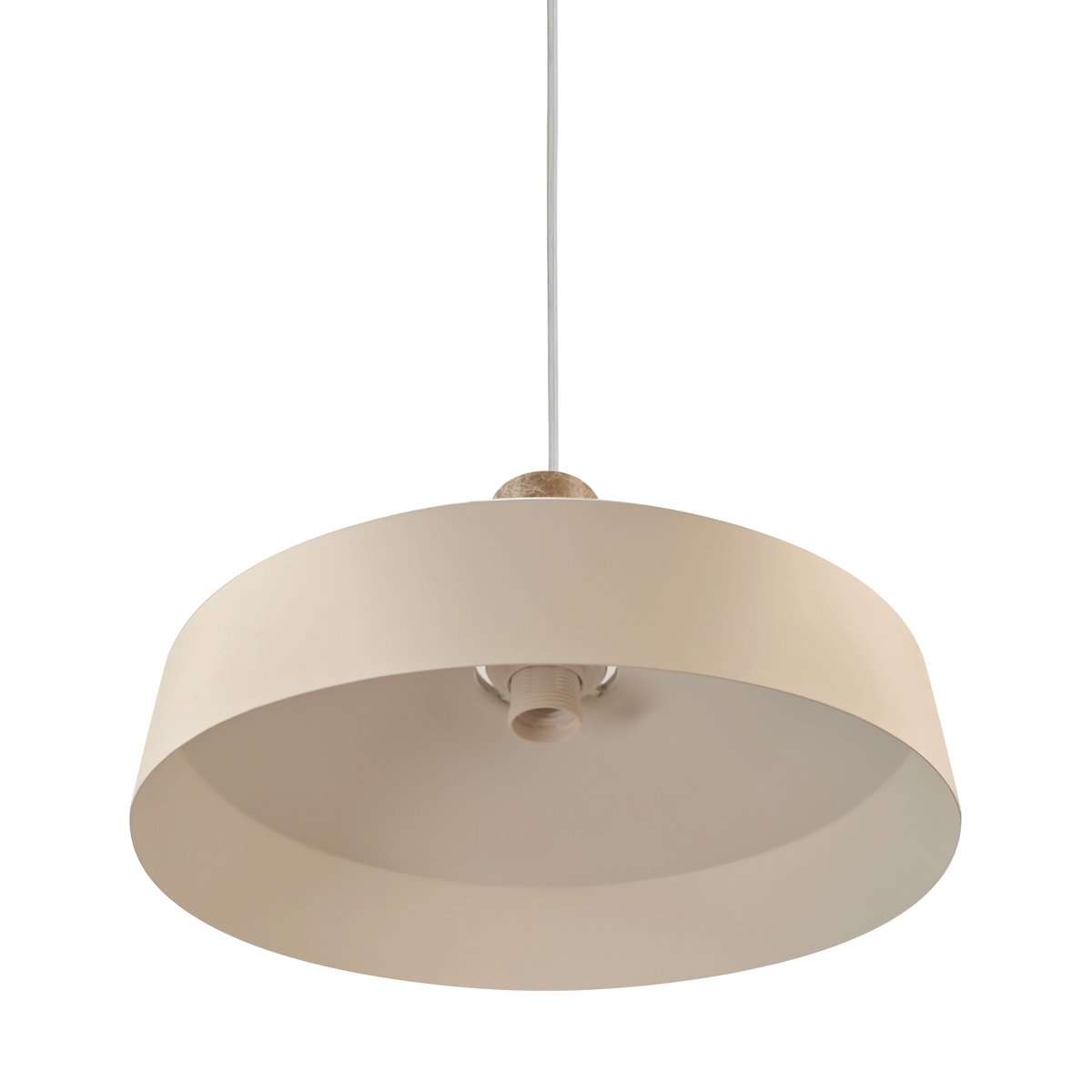 Suspension moderne et minimaliste en métal et marbre, ELVAS beige, NORDLUX