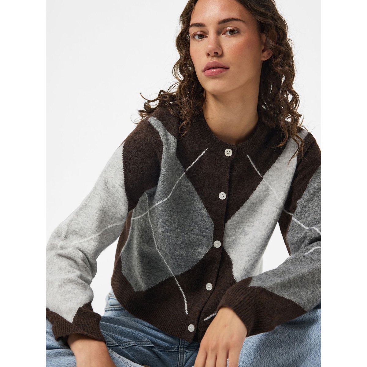 Cardigan En Maille marron - hot fudge1, PIECES