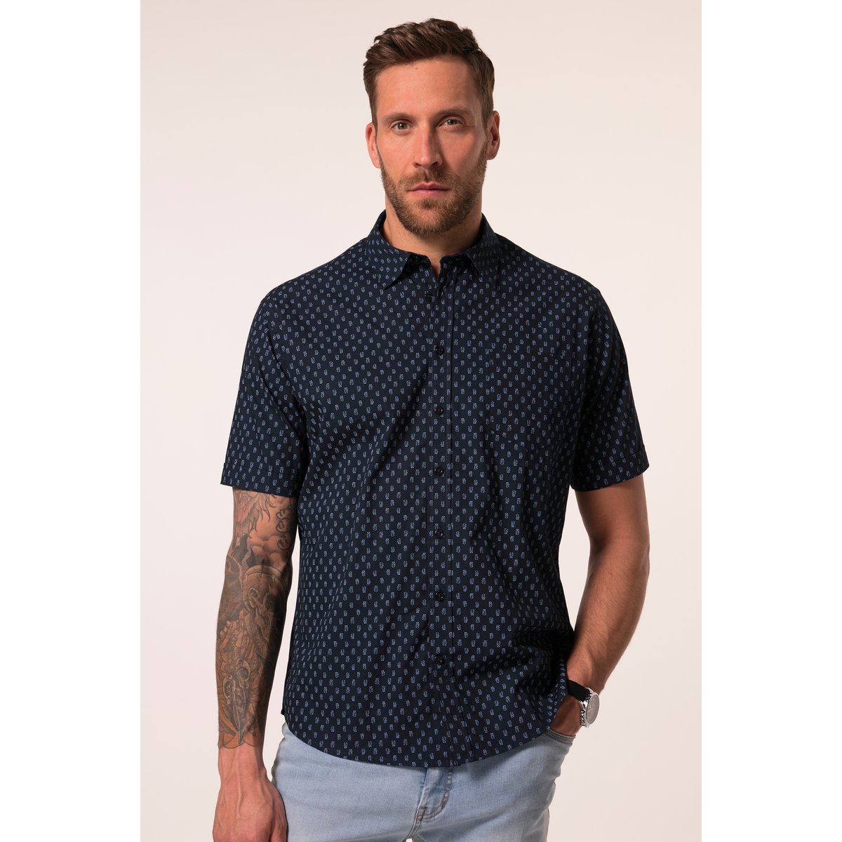 Chemise coupe Modern Fit bleu marine, JP1880
