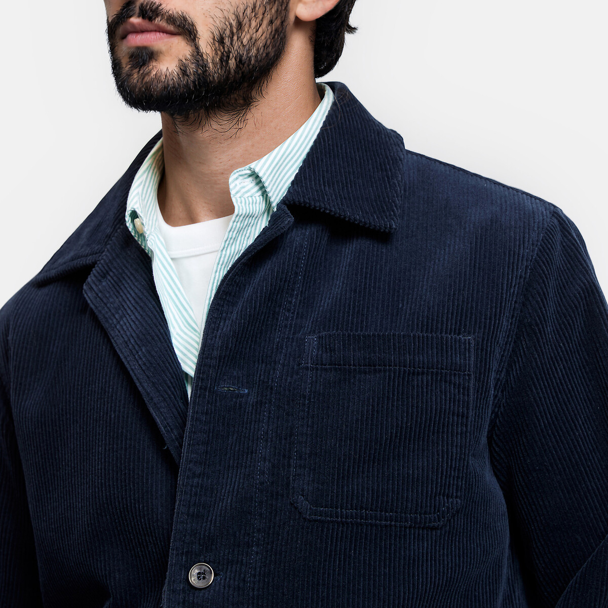 Veste Workwear en velours, Signature HECTOR bleu marine, LA REDOUTE COLLECTIONS