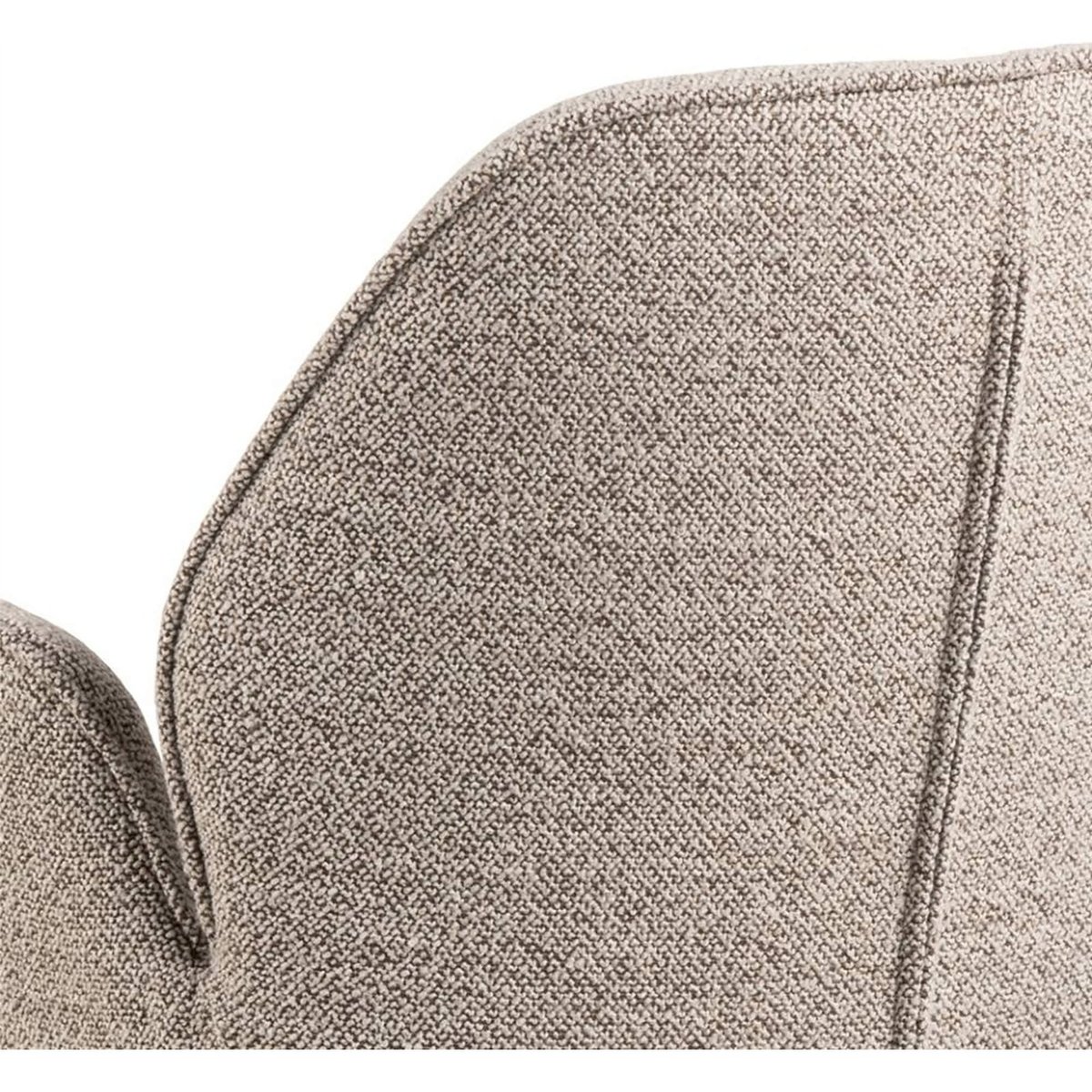 Chaise pivotante tapissée à accoudoirs LOREA beige chiné, RECOLLECTION