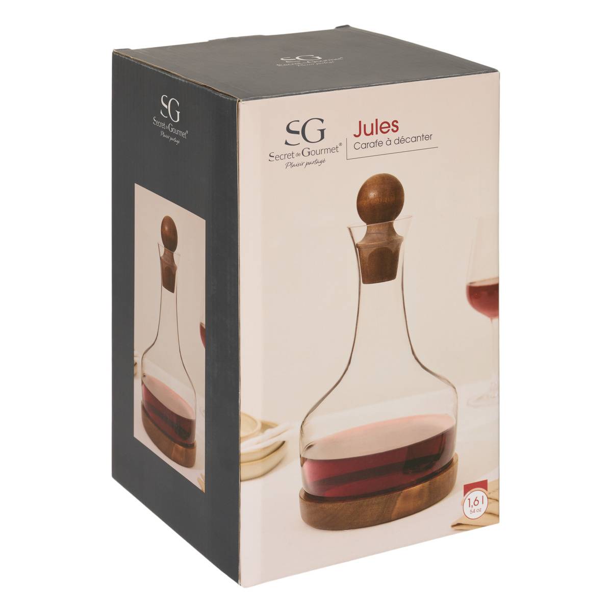 Carafe en verre JULES transparent, ATMOSPHERA