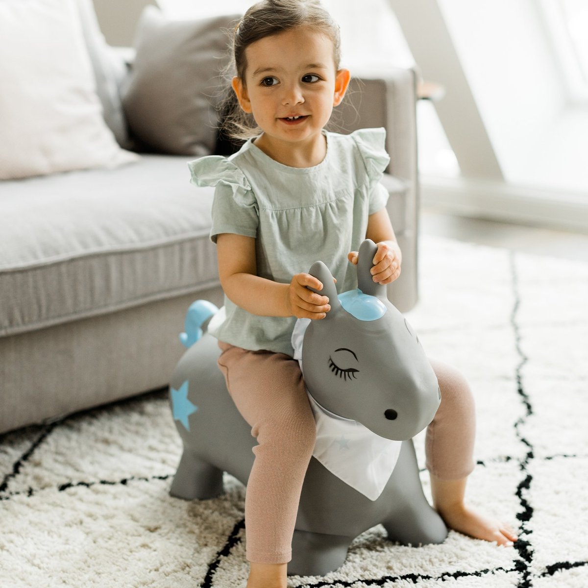 porteur gonflable,   Poney bleu, KINDSGUT