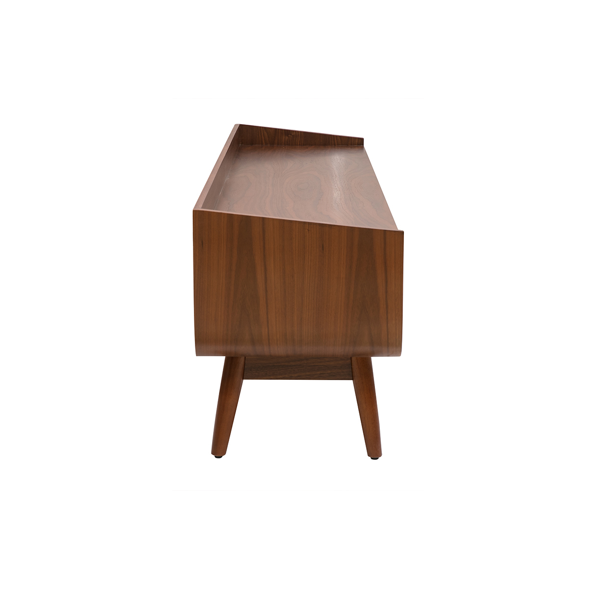 Meuble TV scandinave bois clair frêne L200 cm HALLEN noyer, MILIBOO