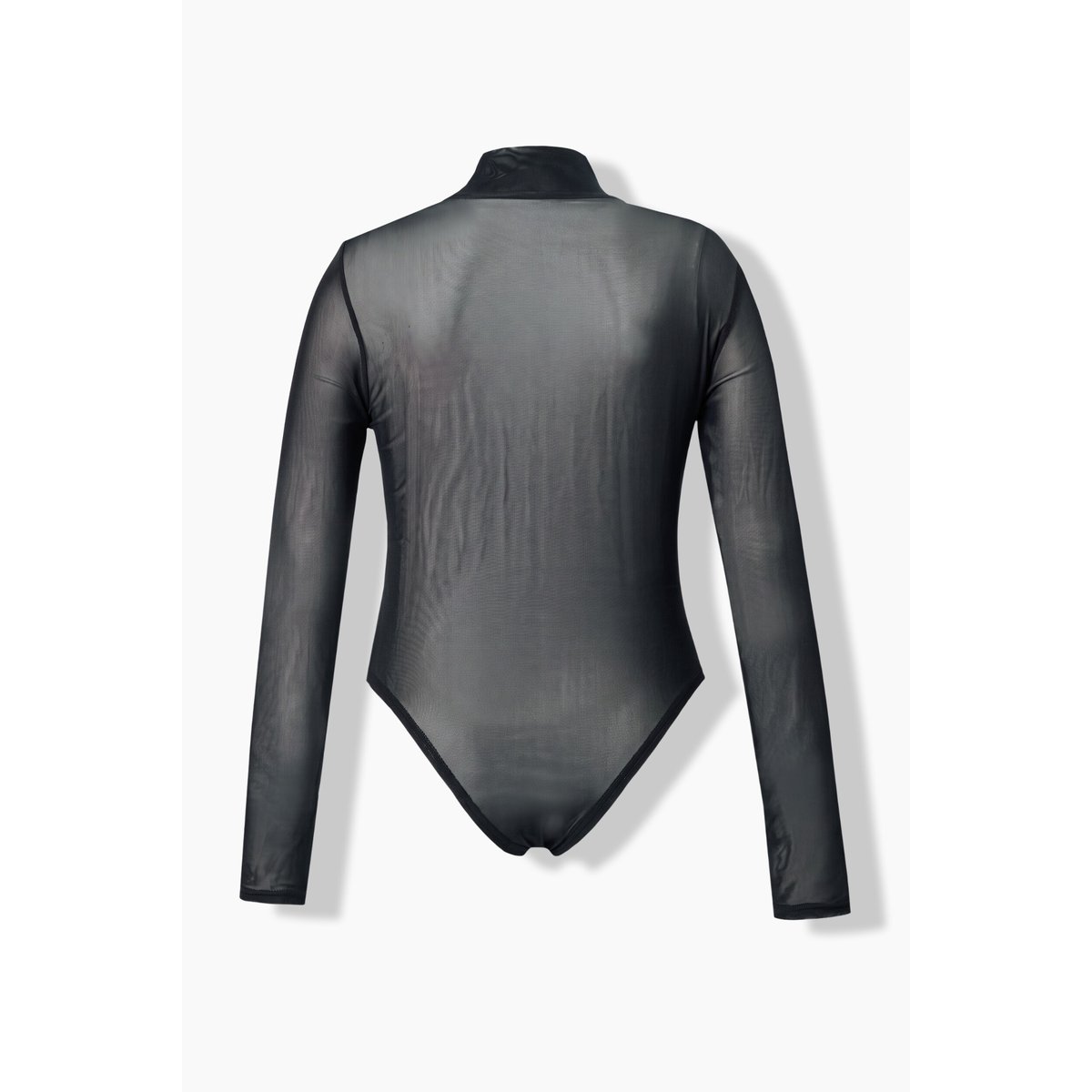 Body, mesh, coupe slim, col montant noir, ULLA POPKEN