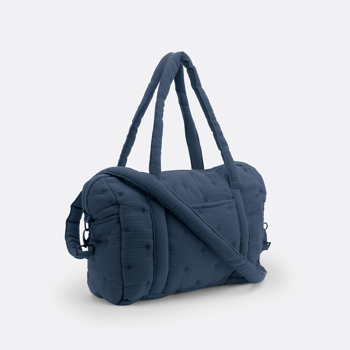 Sac à langer en gaze de coton Kumla bleu prusse, LA REDOUTE INTERIEURS