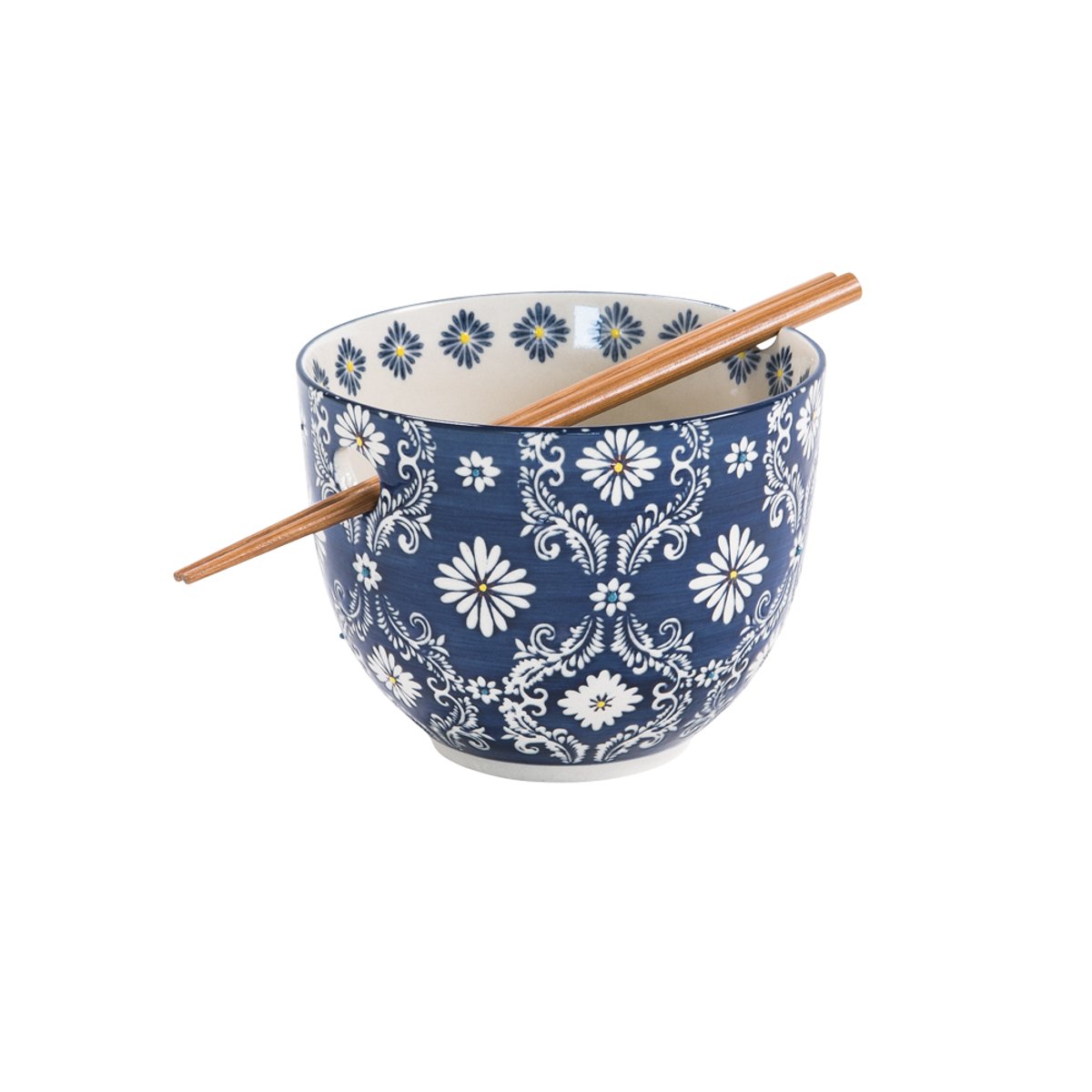 Bol et baguettes Almada 13 cm bleu, TABLE PASSION