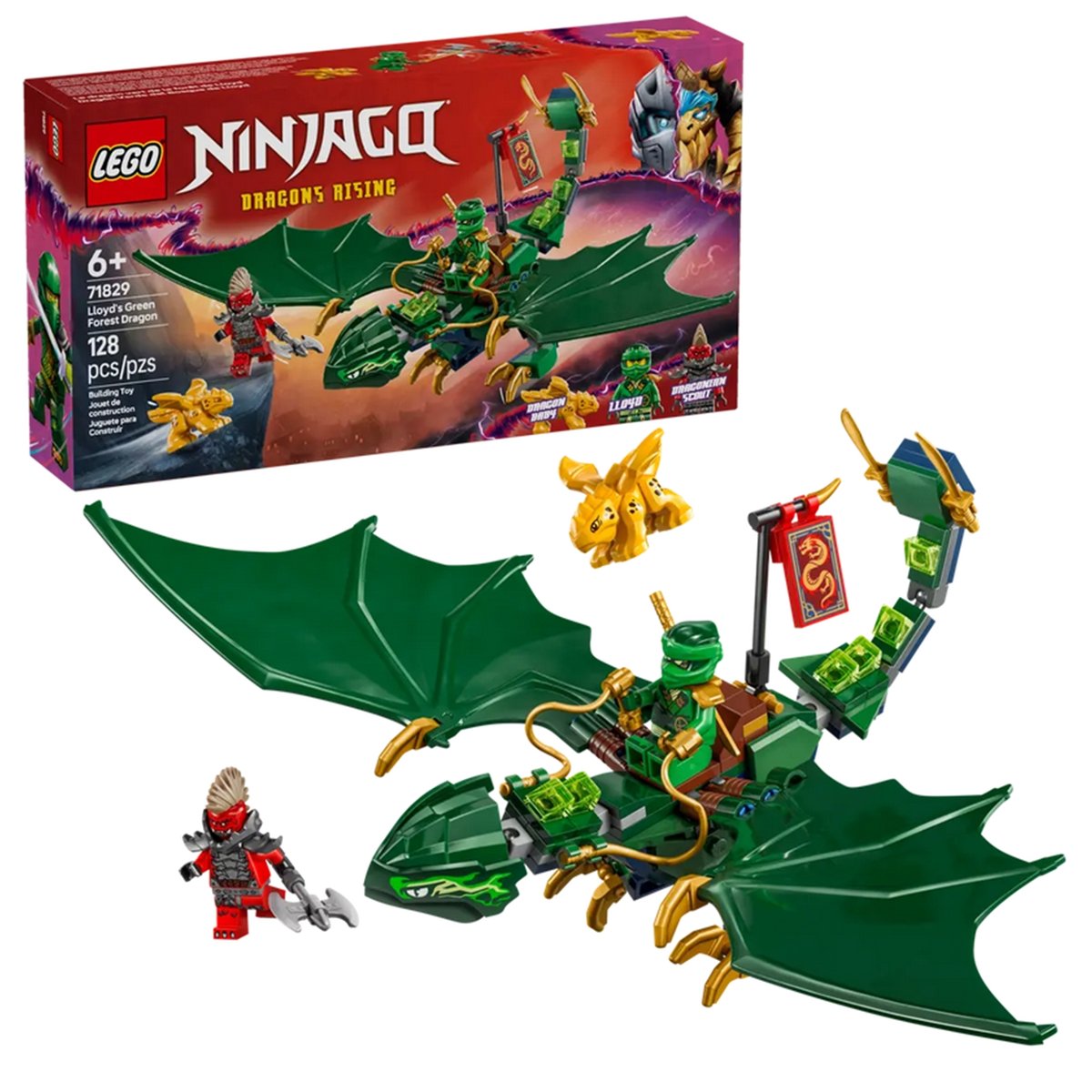 Le dragon vert de la forêt de Lloyd multicolore, LEGO