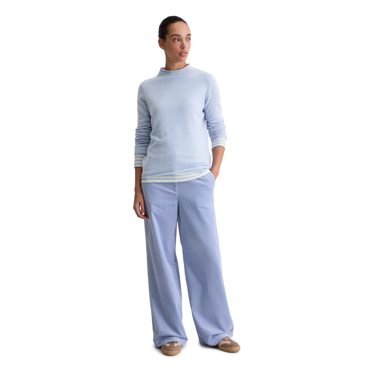 Pull en cachemire regular avec un grand confort de port bleu clair, MARC O'POLO