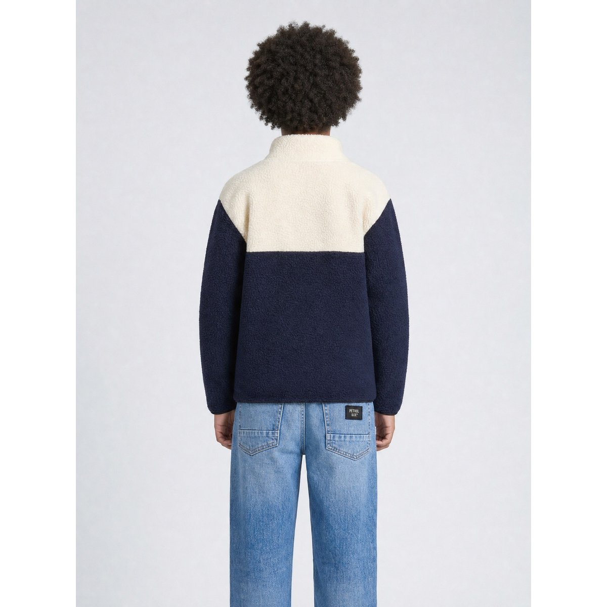 Veste zippée en sherpa forgehaven bleu royal navy, PETROL INDUSTRIES