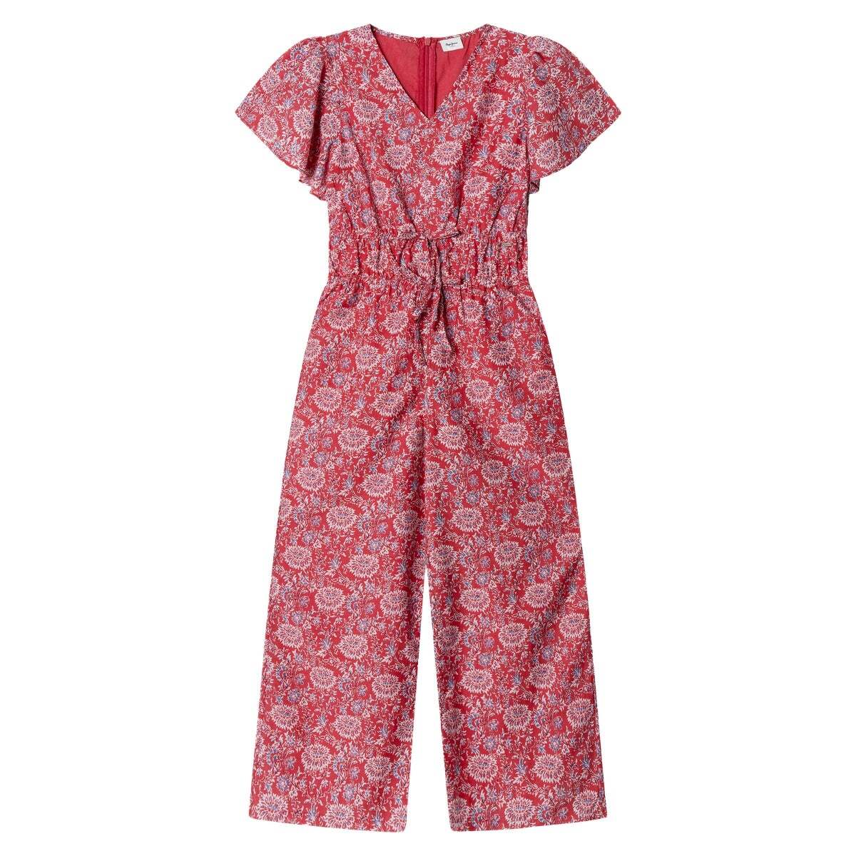Combinaison Longue À Imprimé Floral rouge royal, PEPE JEANS
