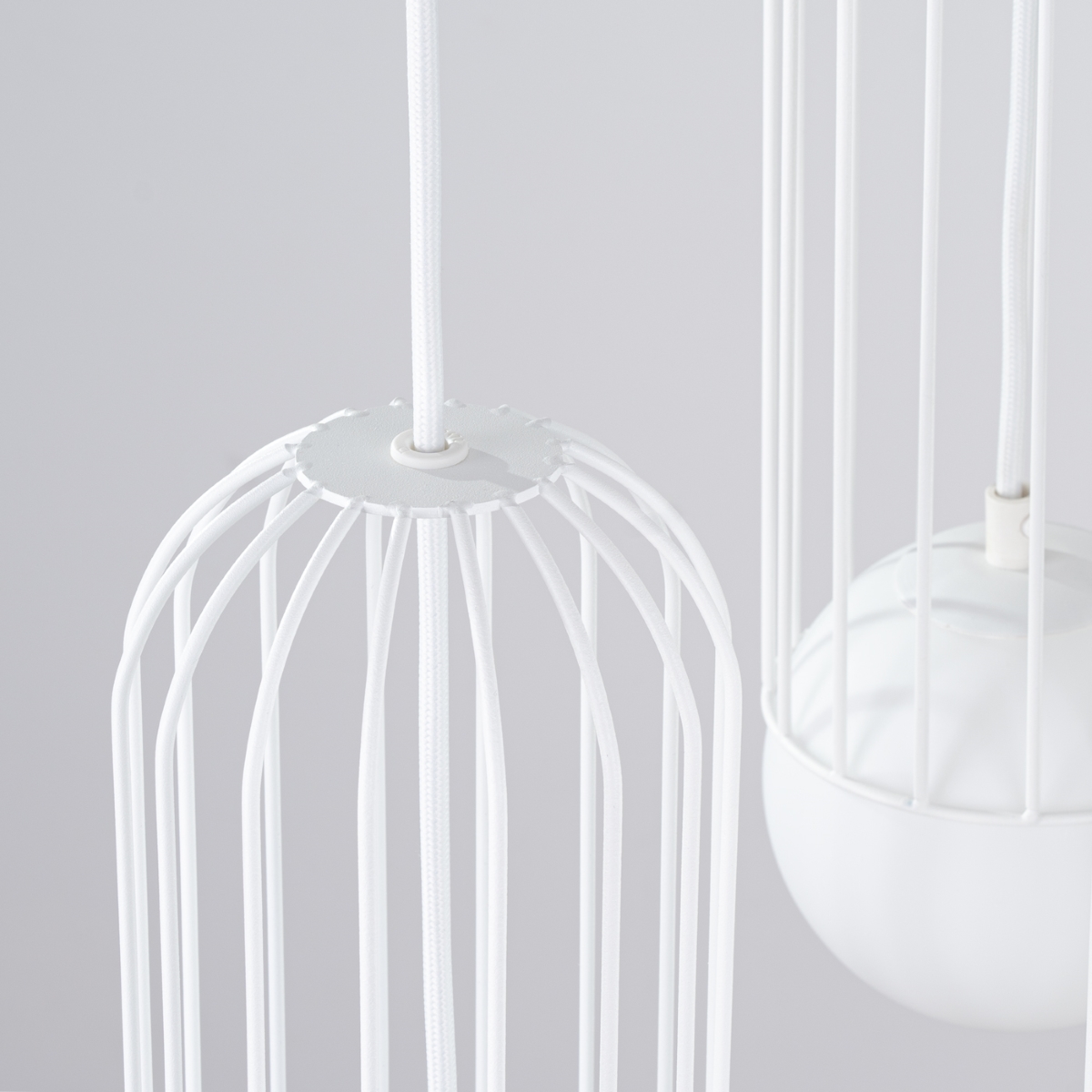 Lustre Acier Blanc G9 3 Brina blanc, EDEN