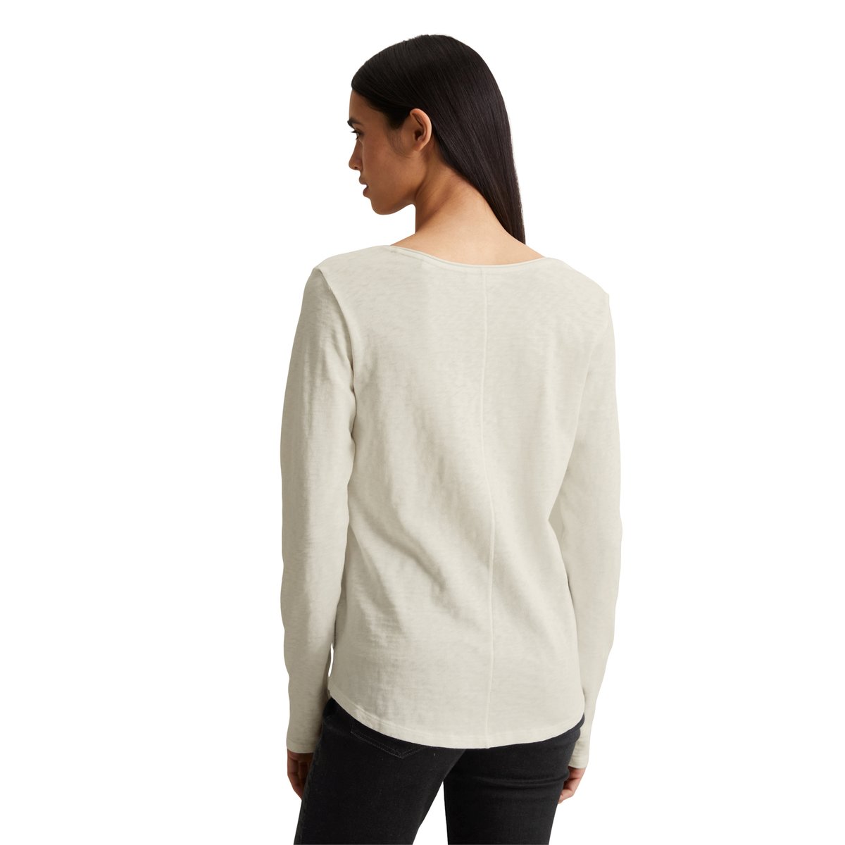 T-shirt long régulier En coton biologique premium blanc, MARC O’POLO DENIM