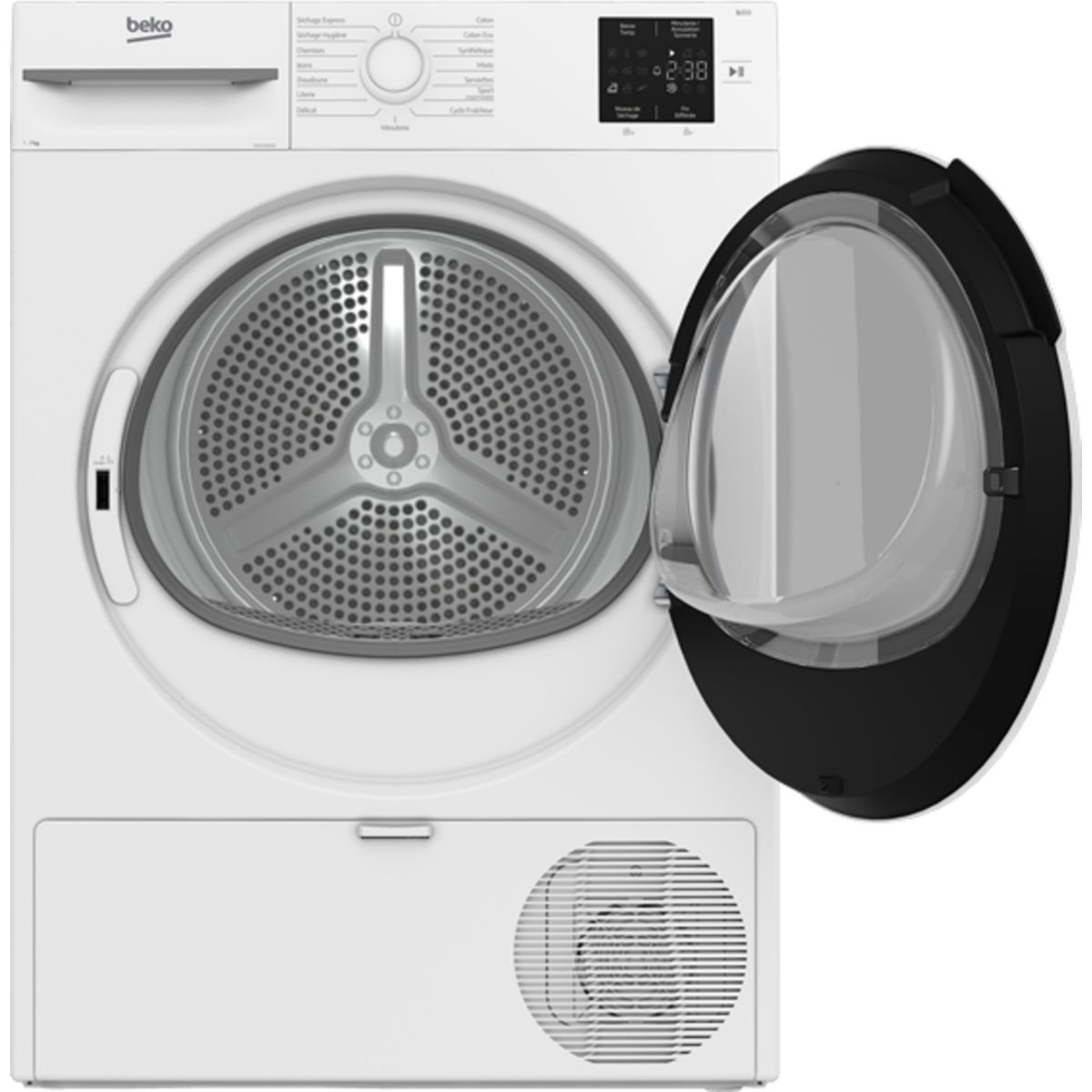 Sèche linge pompe à chaleur D3H17D91W couleur unique, BEKO