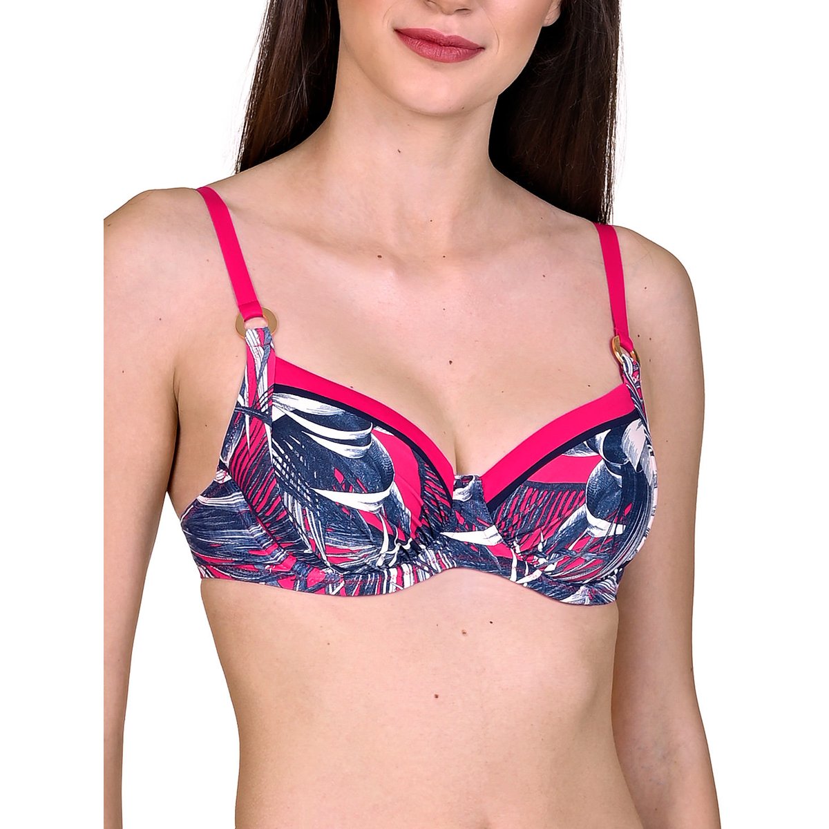 Haut maillot de bain armaturé Buenos Aires bleu, LISCA