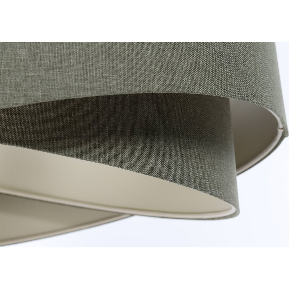 Suspension en tissu rond style boho beige crème et vert vintage, BPS KONCEPT