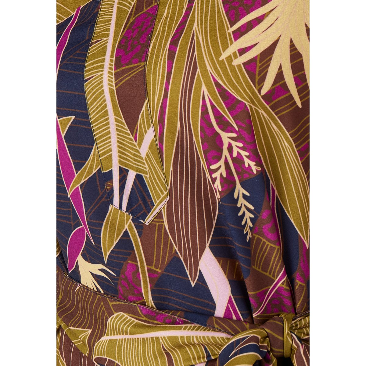 Robe longue imprimé tropical bleu imp. grand feuillage, DAMART