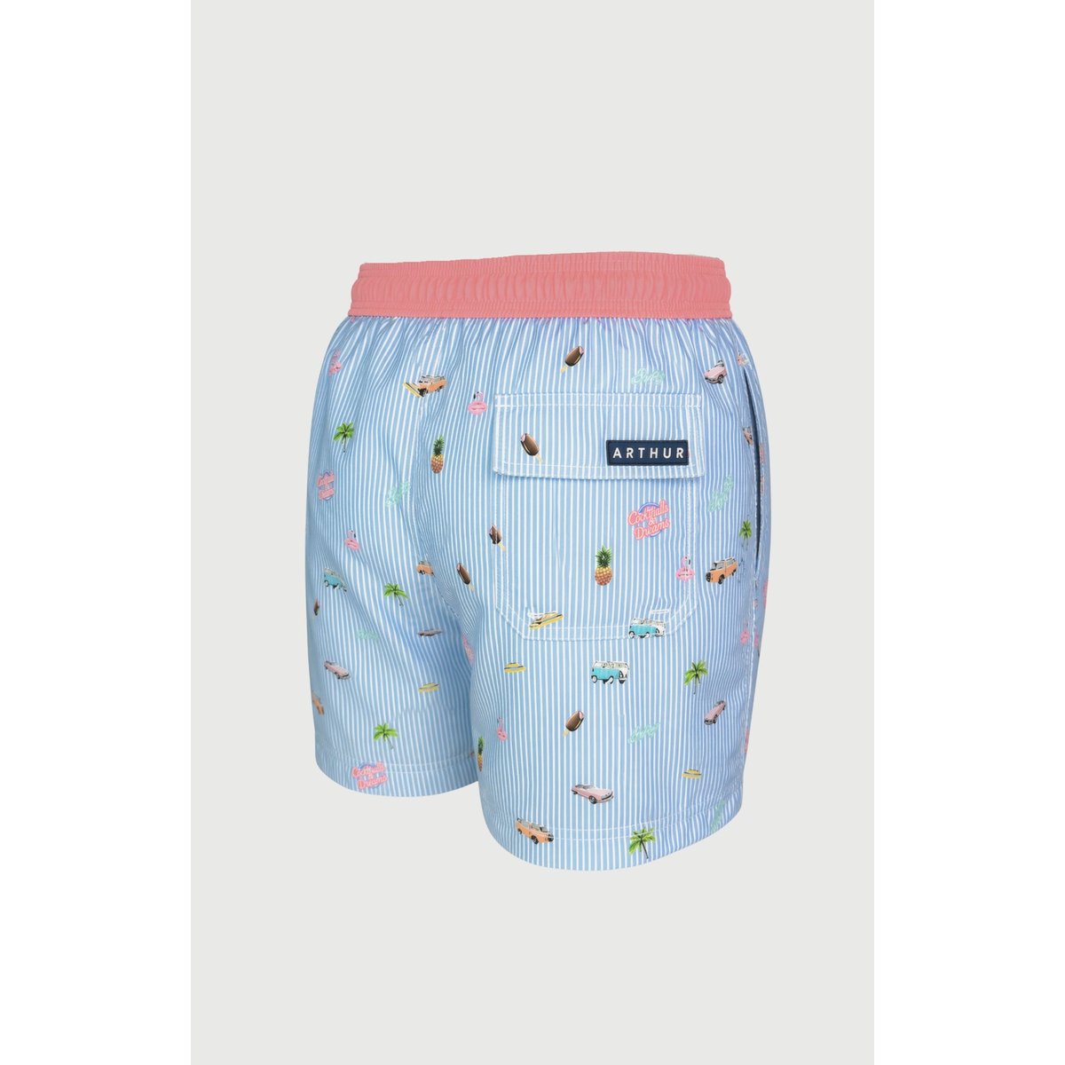 Short de bain imprimé Californie bleu, ARTHUR