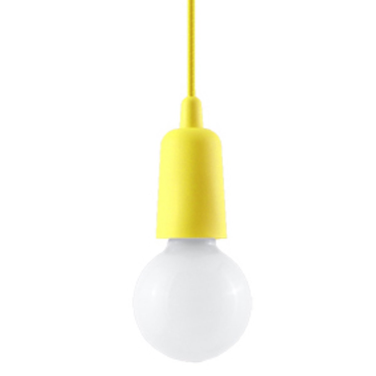 Suspension PVC Jaune E27 1 Diego jaune, EDEN