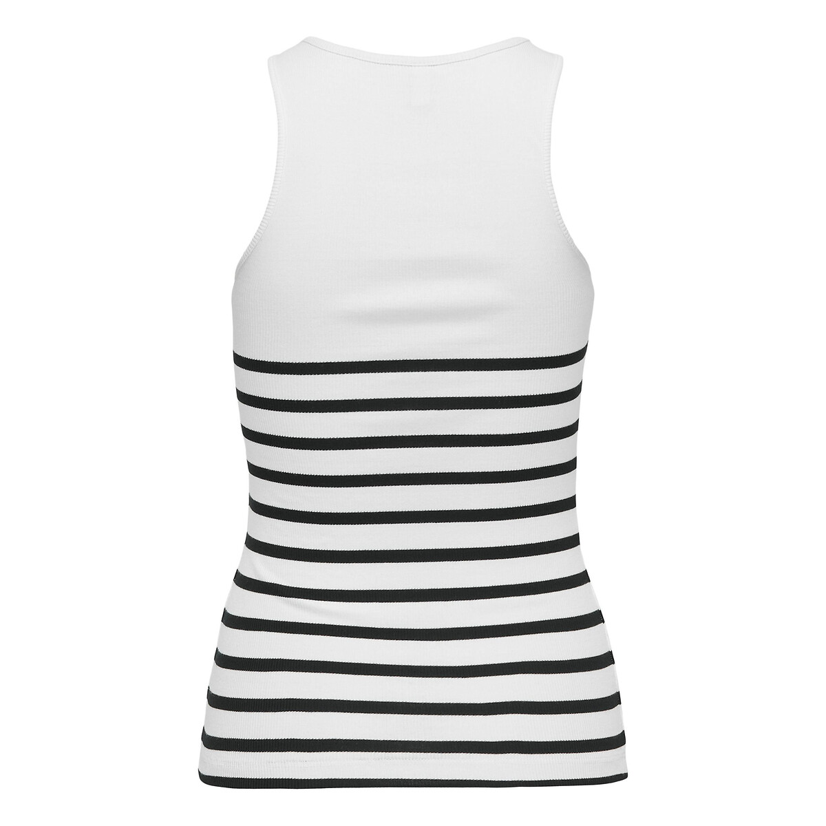 Tee shirt col rond sans manches blanc/noir, ONLY
