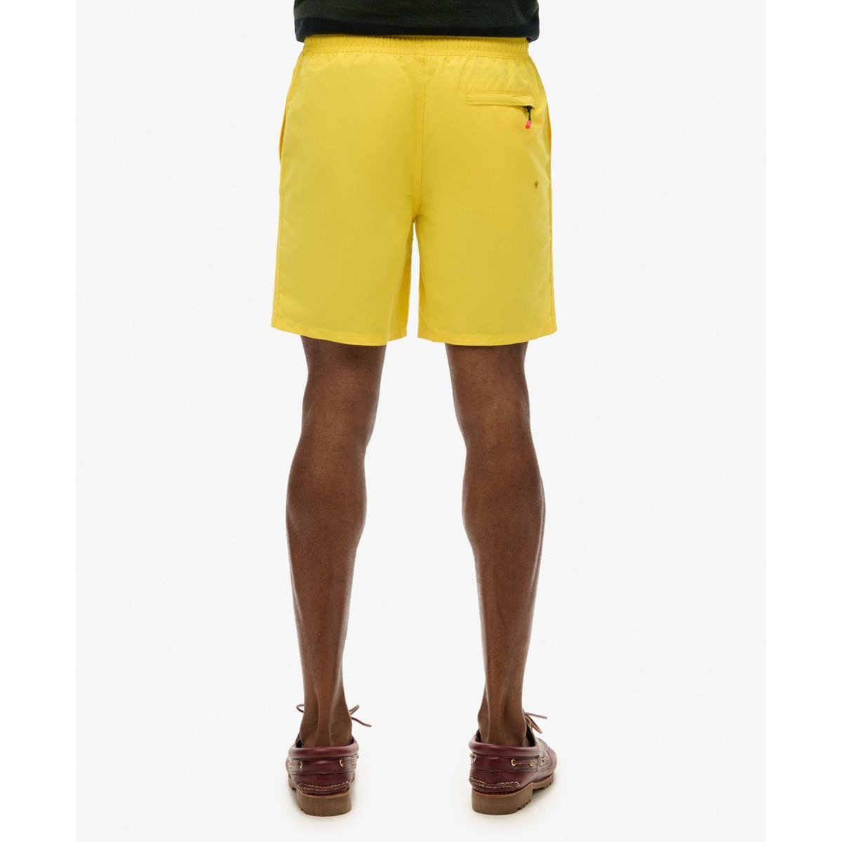 Short de bain de sport recyclé à motif longueur 43 cm jaune cyber, SUPERDRY