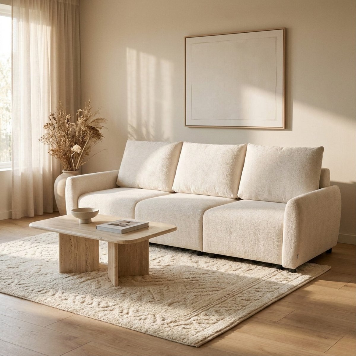 Canapé-lit en polyester, JULIET gris, KARE DESIGN