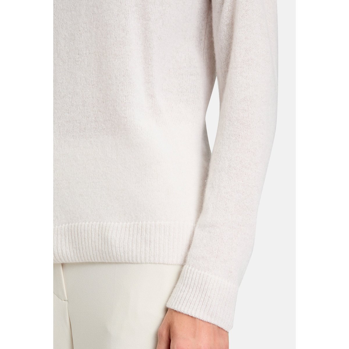 Pull en cachemire à col droit pastel sand, BETTY BARCLAY