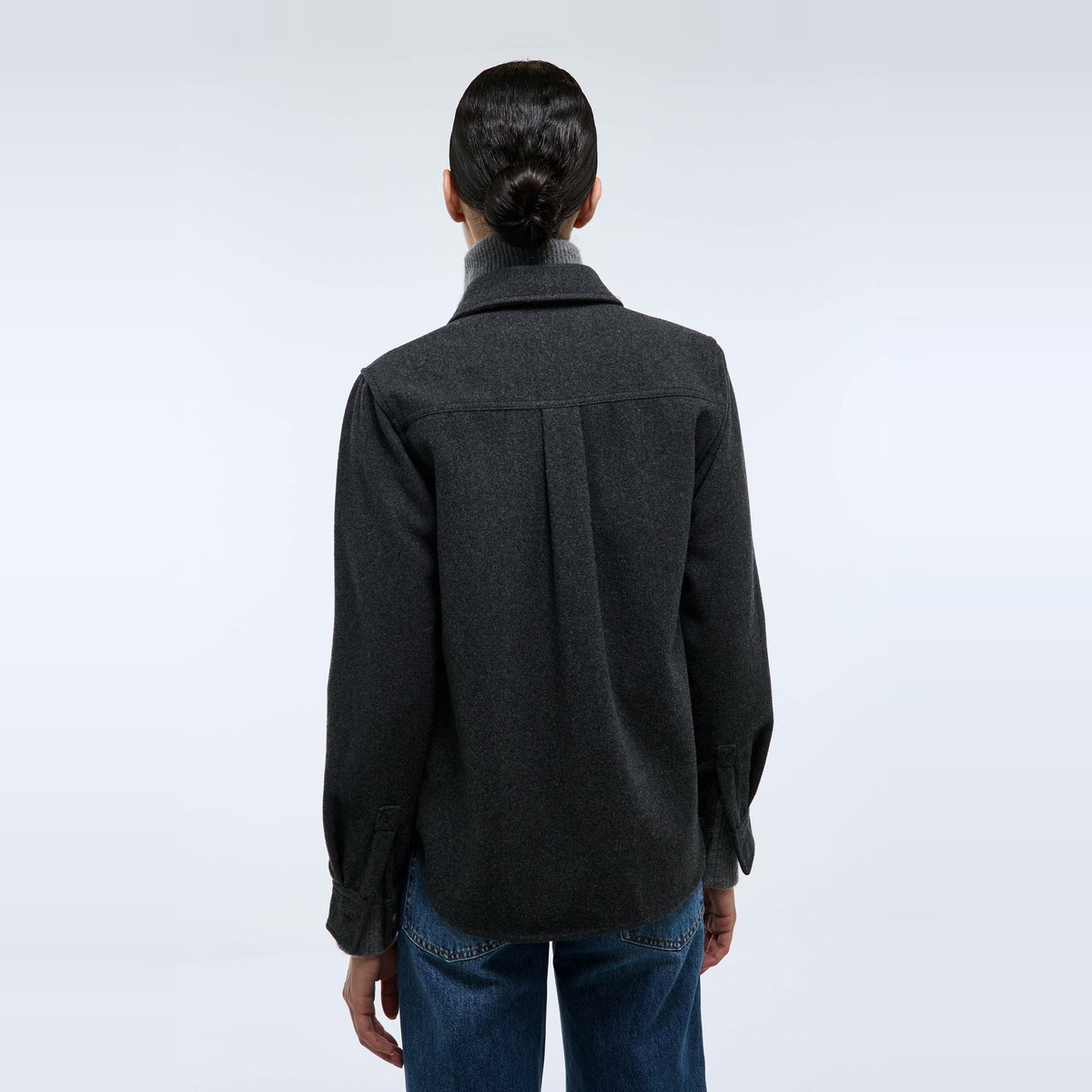 Chemise manches longues contenant de la laine khol, MONOPRIX