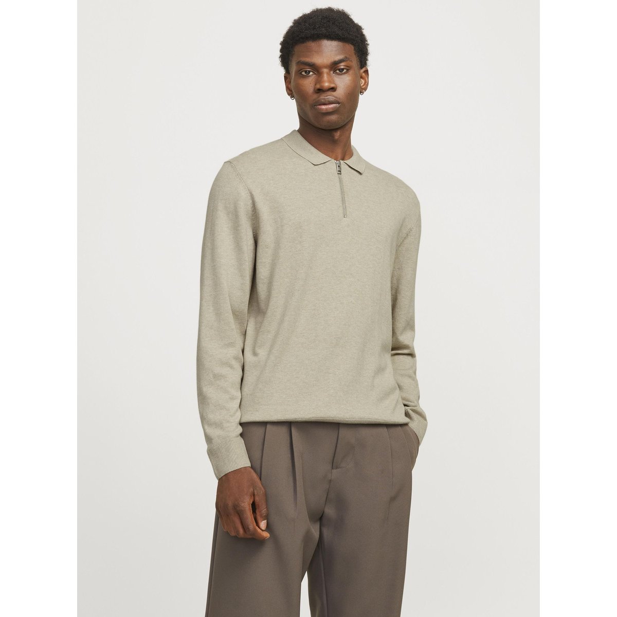 Polo Tricoté oatmeal, JACK & JONES