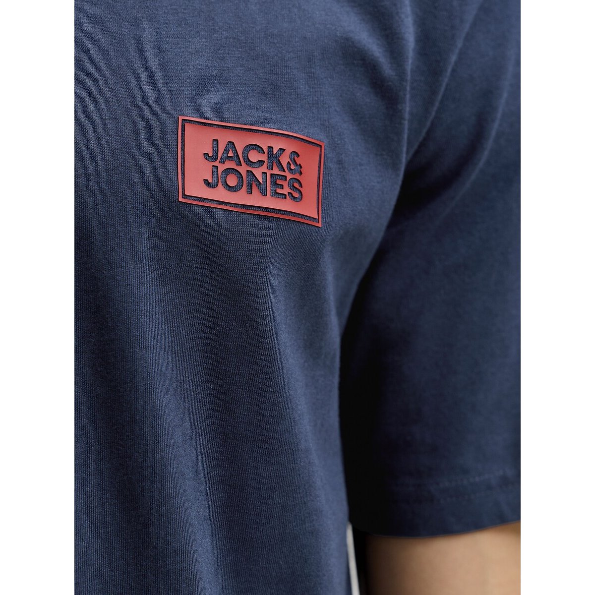 T-shirt manches courtes, col rond, Rush bleu marine, JACK & JONES
