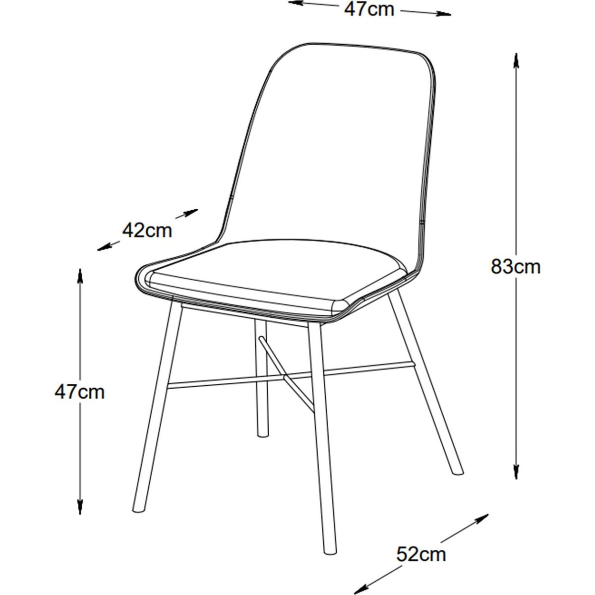 Chaise design tissu collection WHISTLER blanc, RECOLLECTION