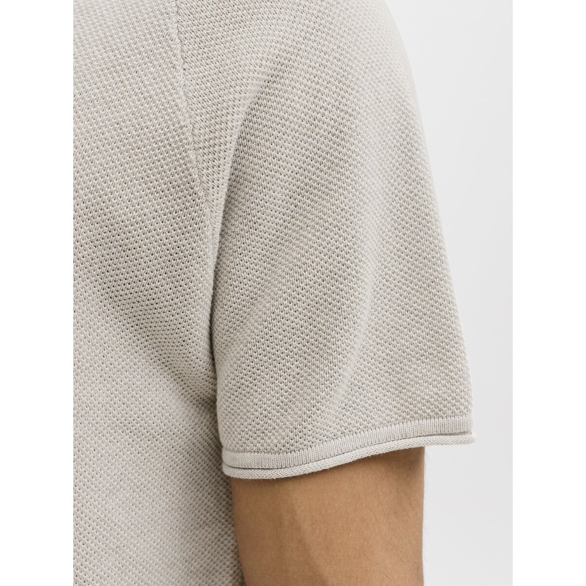 Polo en maille beige, JACK & JONES