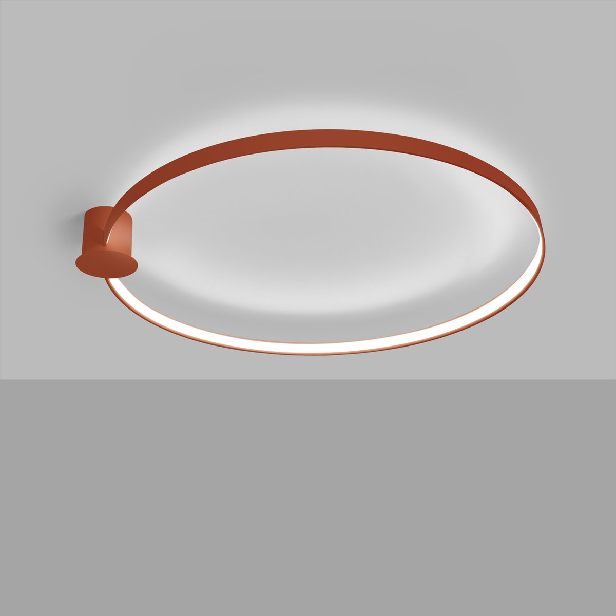 Plafonnier Aluminium Ocre Rouge LED 1 Rio ocre rouge, EDEN