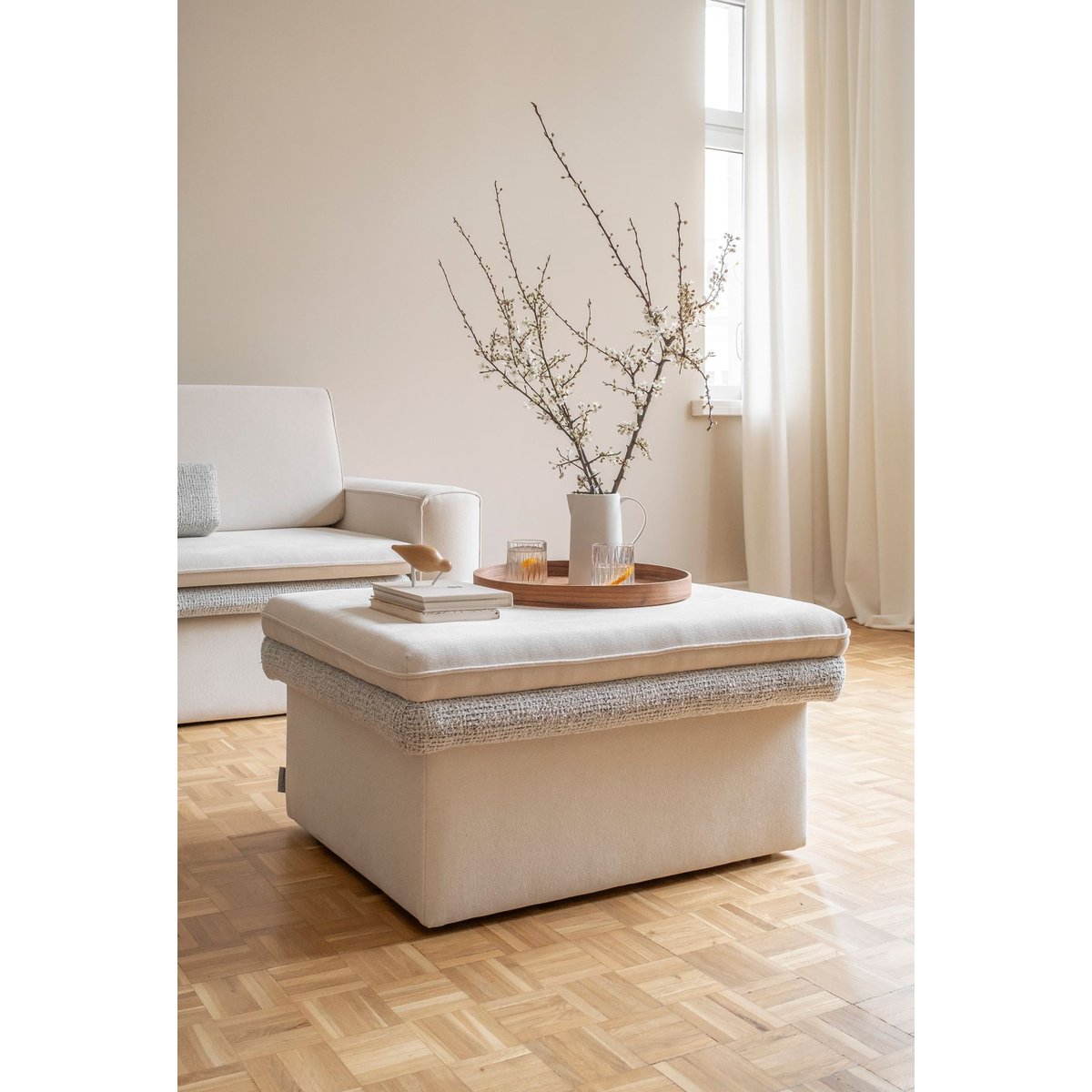 Pouf - WILSON beige, BEST MOBILIER