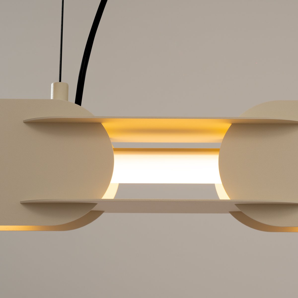 Suspension Acier Beige LED 1 Chain beige, EDEN