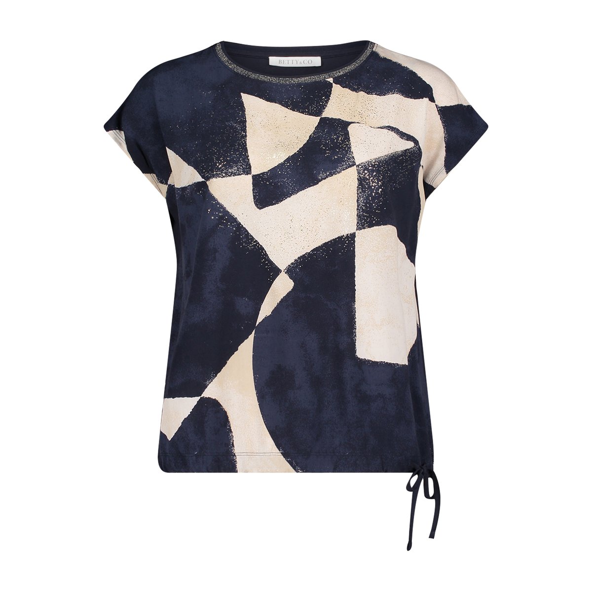 T-shirt patchwork à imprimé dark blue/nature, BETTY & CO