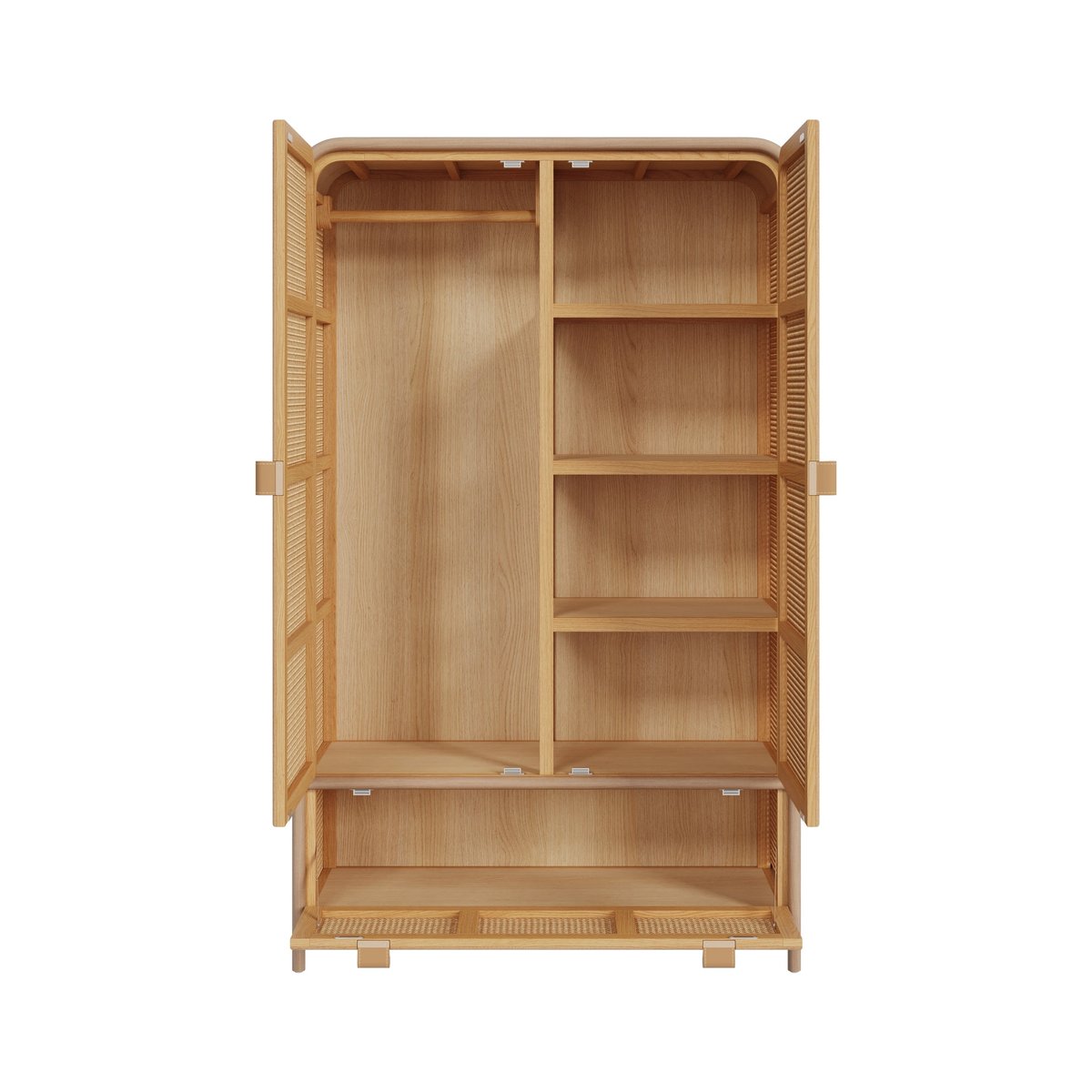 Armoire en bois massif de pin et de teck - ALATA marron clair, MAISON PAVANE