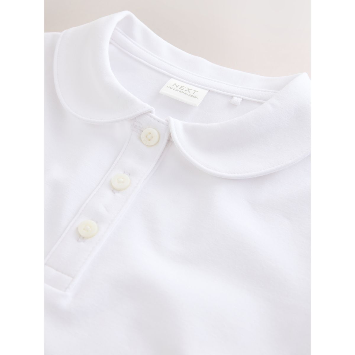 Haut d'école en coton stretch, lot de 2 blanc, NEXT