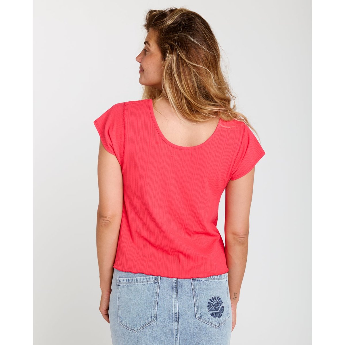 Amantea Rib Chemisier à manches courtes rouge, RIP CURL