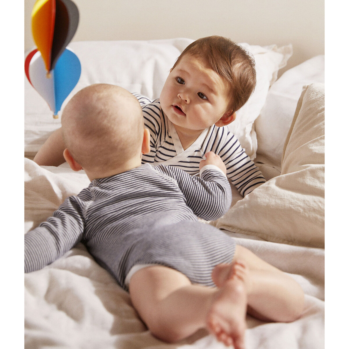 Lot 3 bodies ouverture côté blanc + bleu, PETIT BATEAU