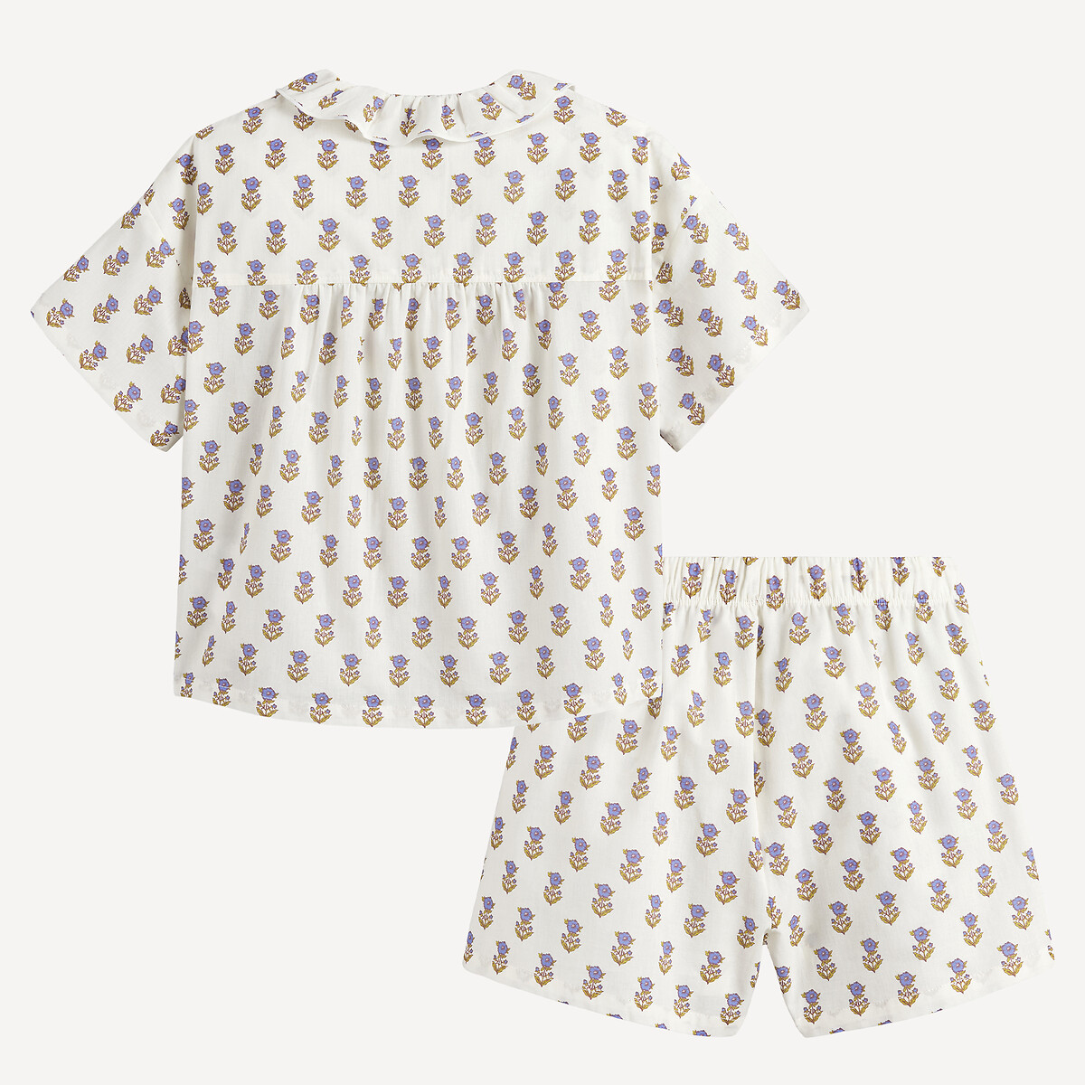 Pyjashort en coton, imprimé fleurs indiennes imprimé fleuri, LA REDOUTE COLLECTIONS