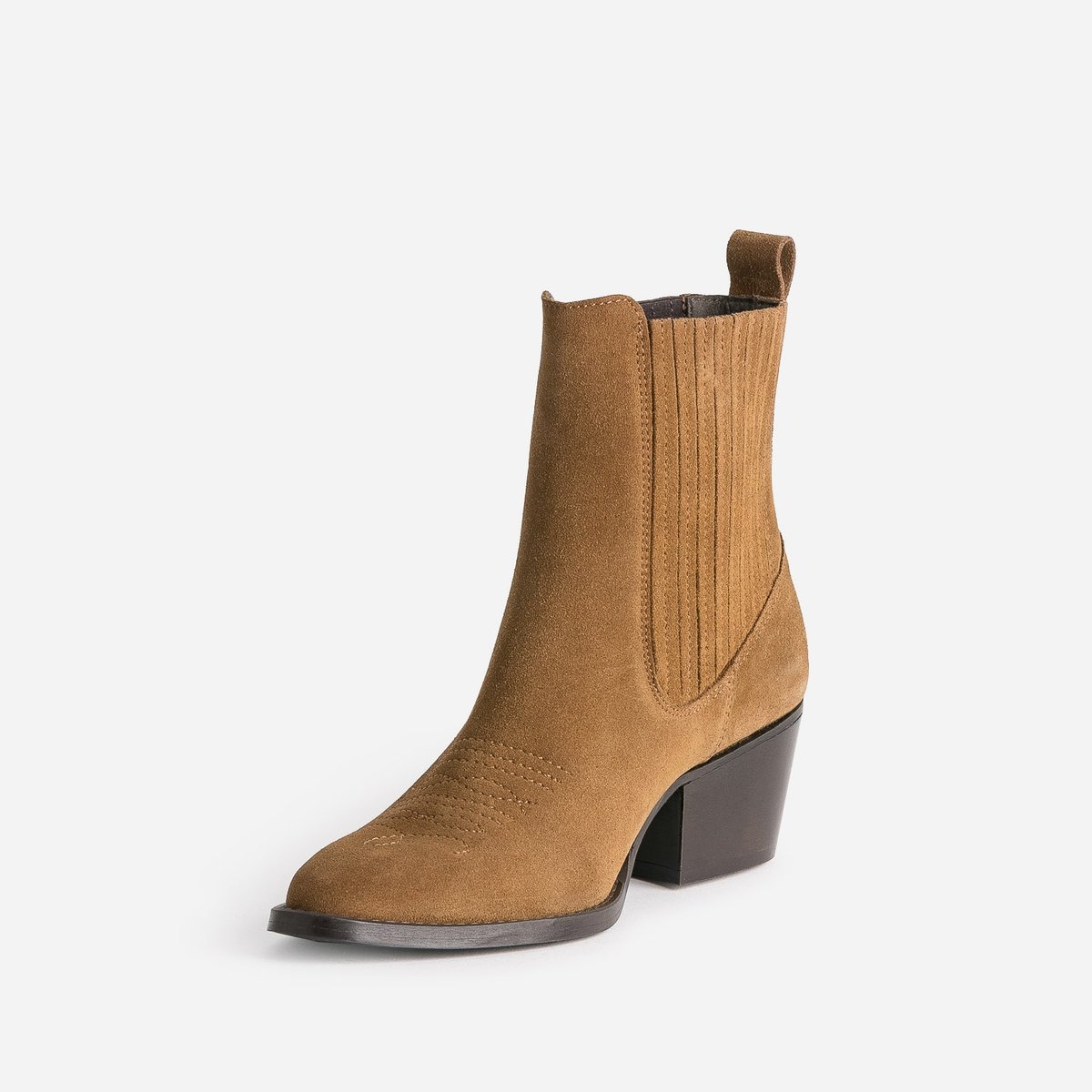 Boots À Talon en cuir SALVINA. camel, ERAM