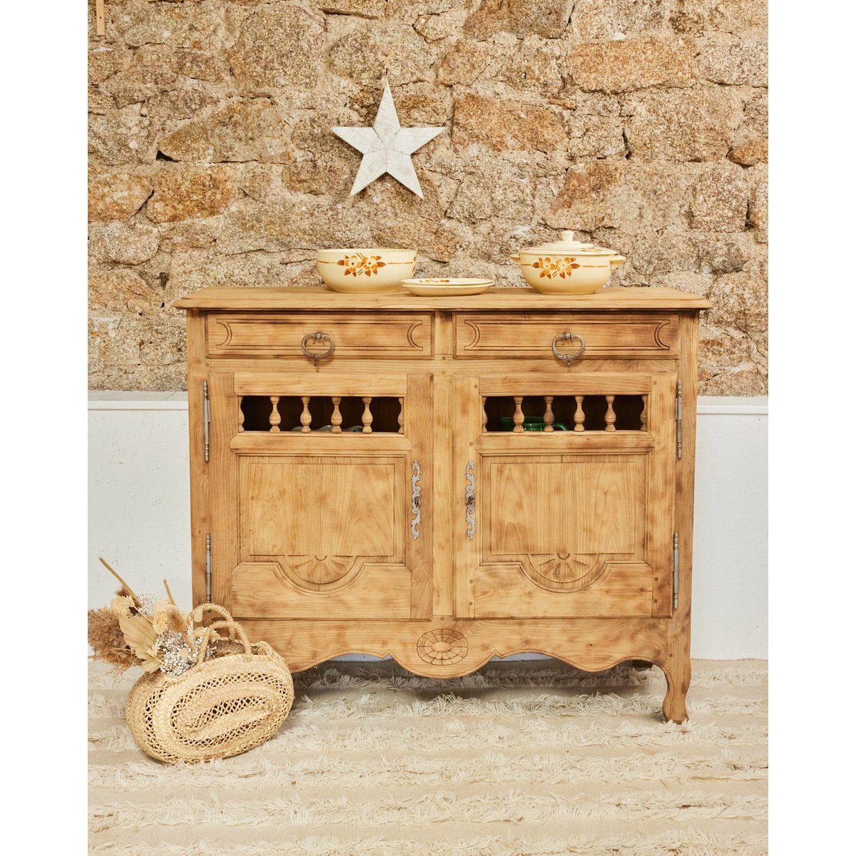 Buffet en bois Gilbert N°1643 - Bon état bois clair, DEBONGOUT