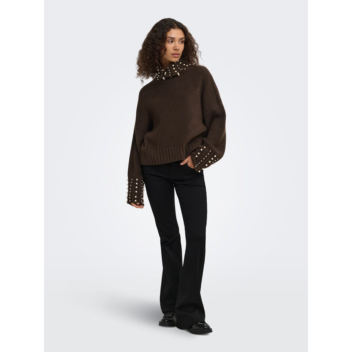 Pull En Maille coffee bean, ONLY