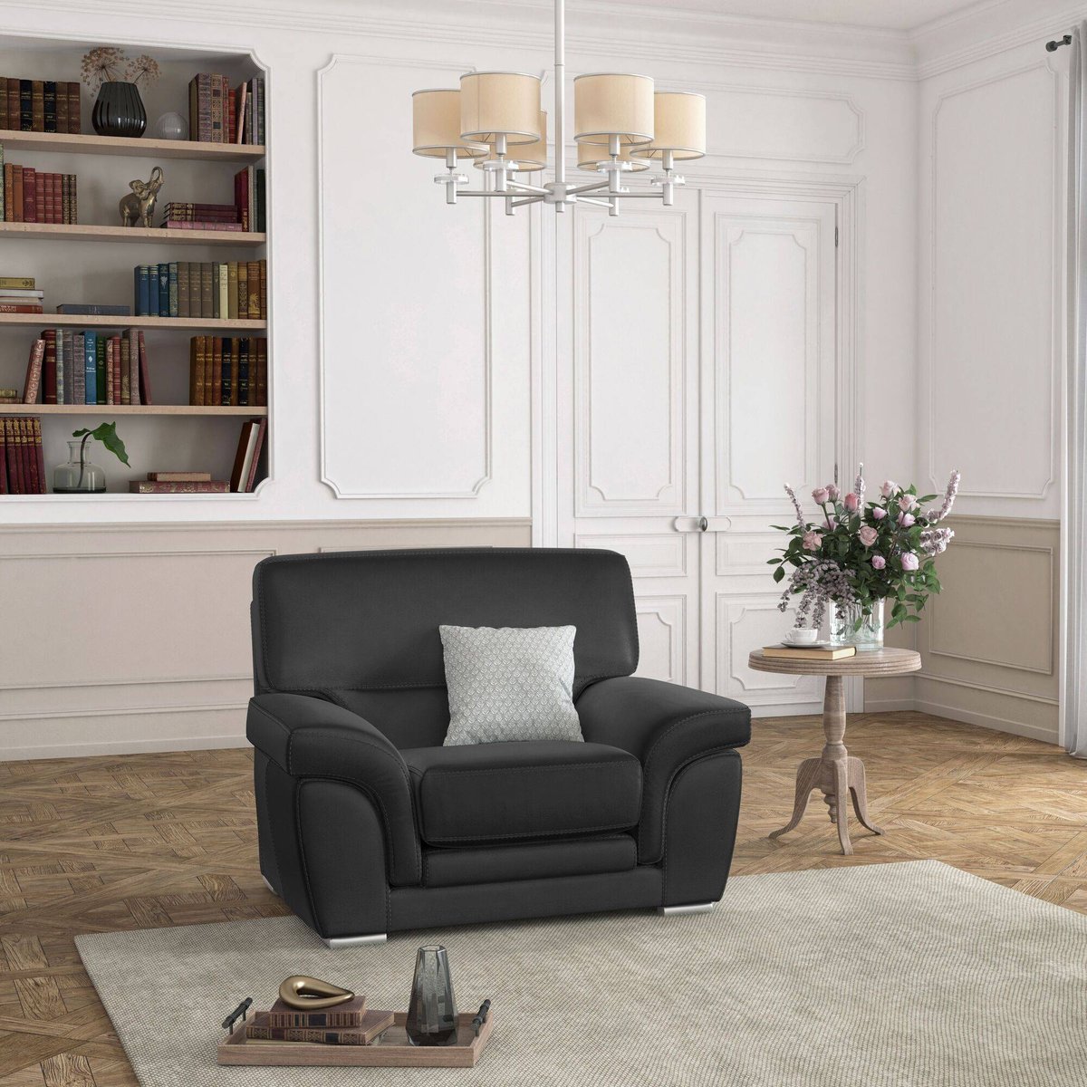 Fauteuil cuir - VITTORIA anthracite, CAMIF