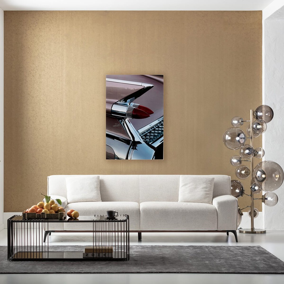 Tableau en verre feux de voiture couleur unique, KARE DESIGN