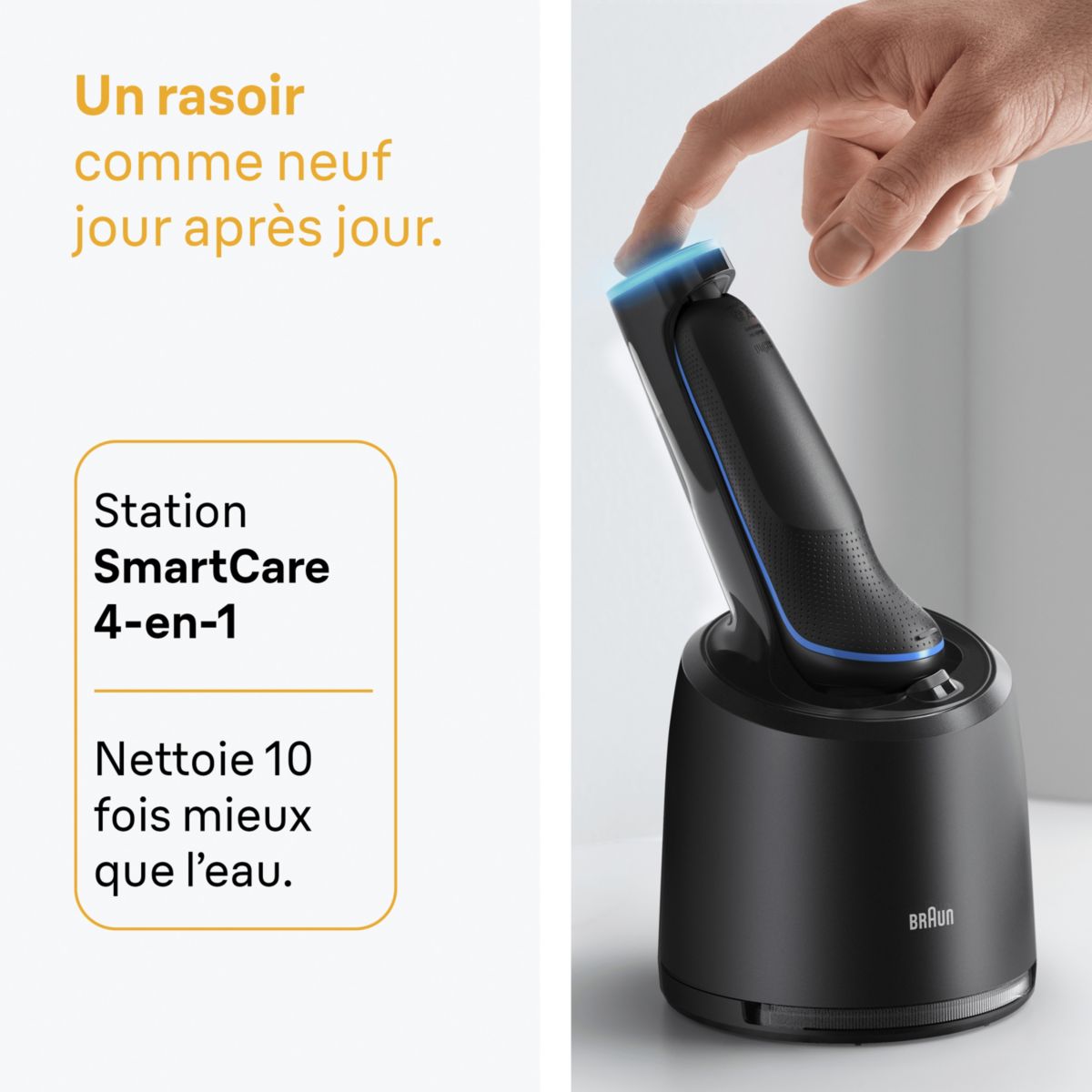 Rasoir électrique Series 5 52-B7200cc Clean&Charge couleur unique, BRAUN