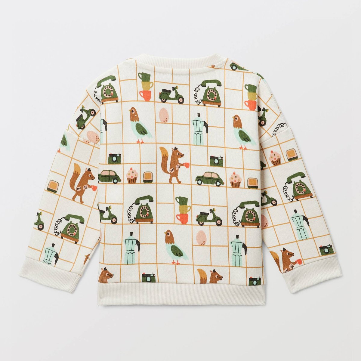 Sweat imprimé en coton BIO GOTS naturel, BOUT'CHOU