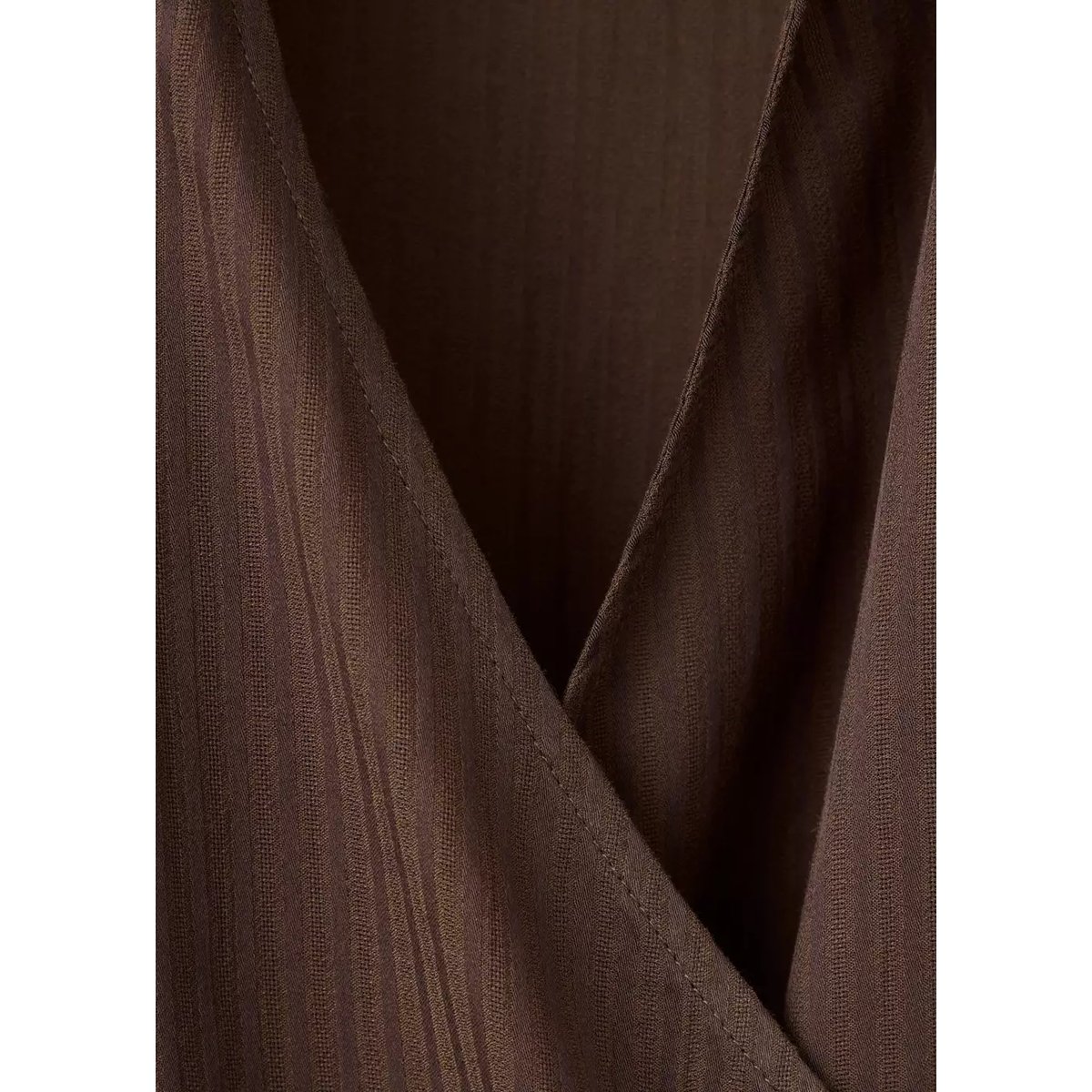 Chemise croisée à rayures marron, MANGO TEEN