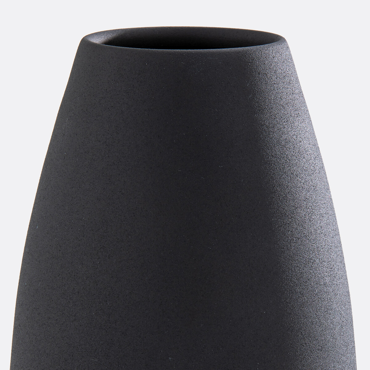 Metallvase Anaïa in Strukturoptik, H. 24 cm schwarz, LA REDOUTE INTERIEURS